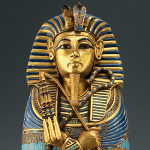 The burial mask of King Tutankhamun
